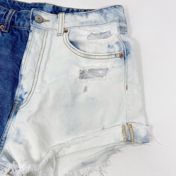 H & M | Bleached Distressed Cut-off Denim Shorts 8 - Picture 4 of 8